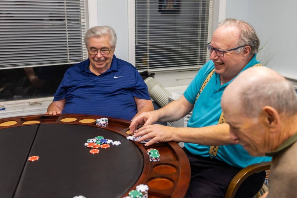 Game room for poker, board games, and more