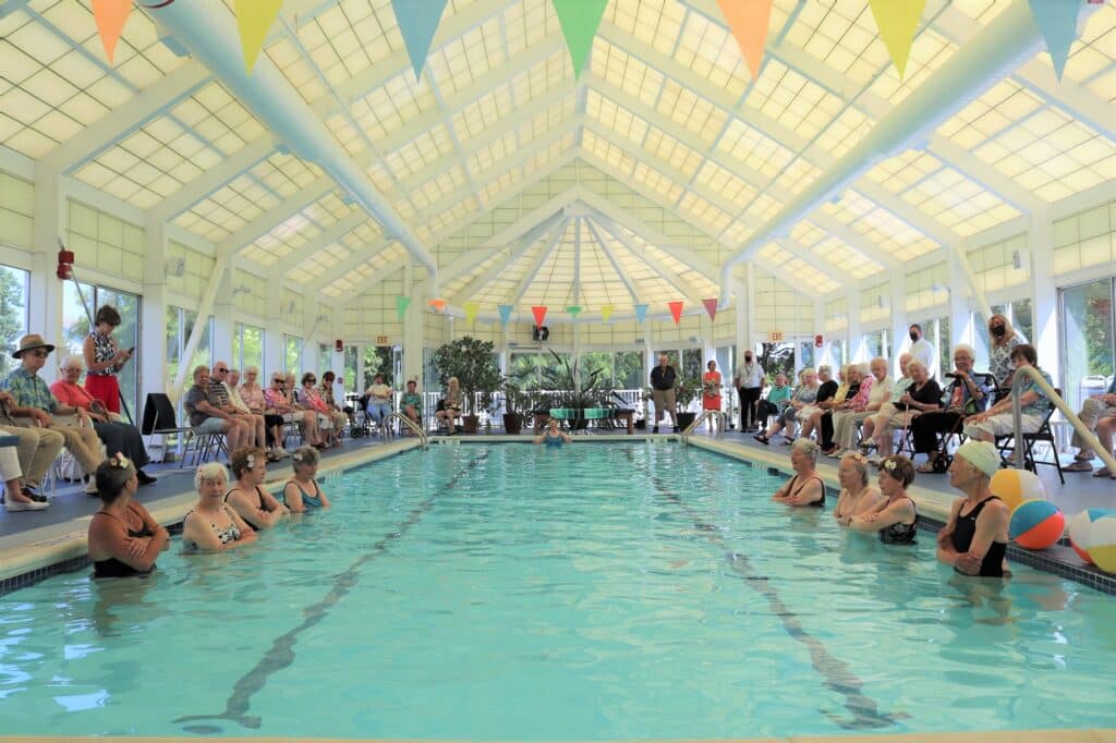 Solarium with 55-foot indoor heated pool